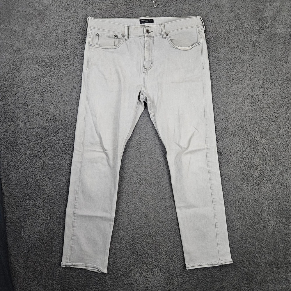 Banana Republic Mens Slim Fit Light Gray Denim Jeans 36x34